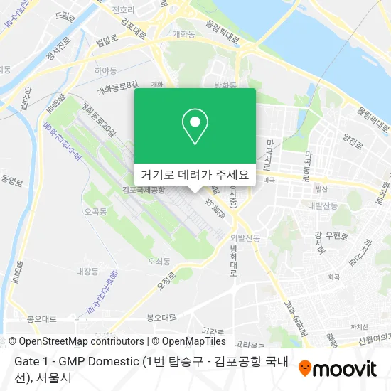 Gate 1 - GMP Domestic (1번 탑승구 - 김포공항 국내선) 지도