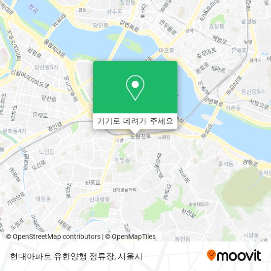 현대아파트 유한양행 정류장 지도