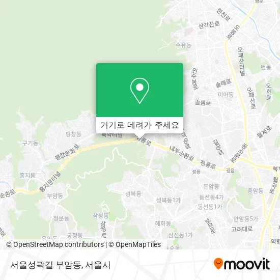 서울성곽길 부암동 지도