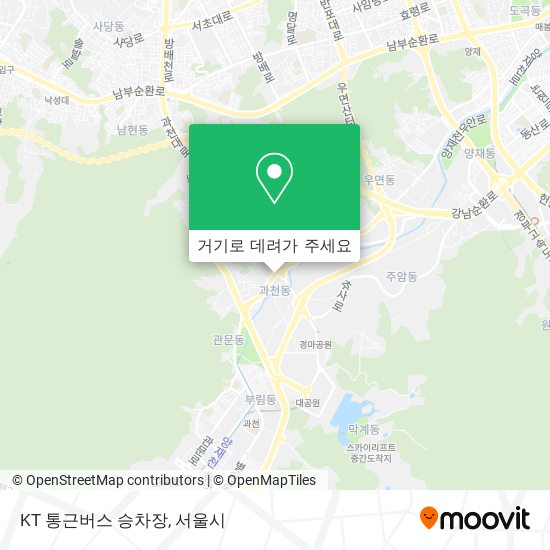 KT 통근버스 승차장 지도