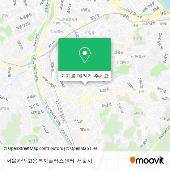 서울관악고용복지플러스센터 지도