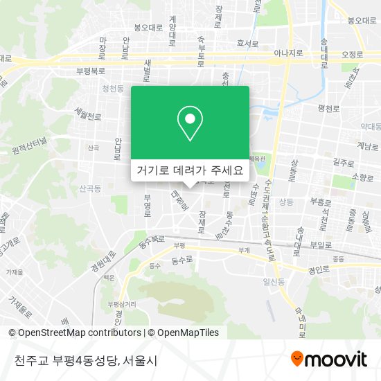천주교 부평4동성당 지도