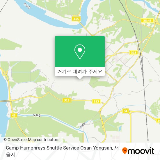 Camp Humphreys Shuttle Service Osan-Yongsan 지도