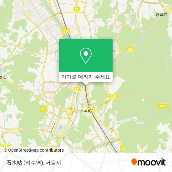 石水站 (석수역) 지도