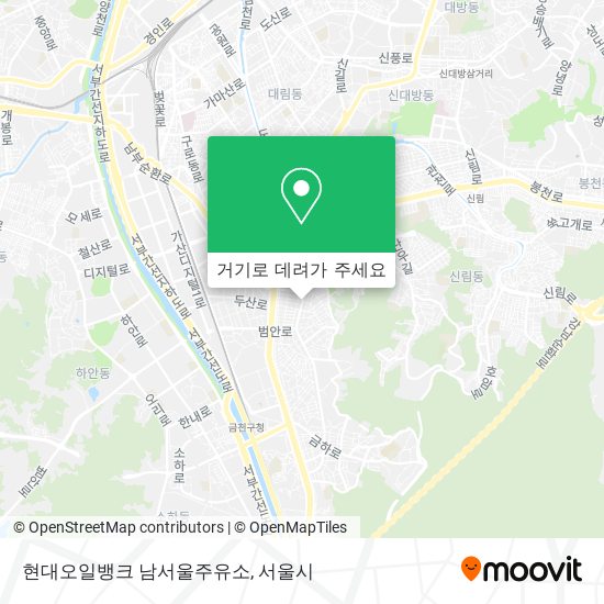 현대오일뱅크 남서울주유소 지도