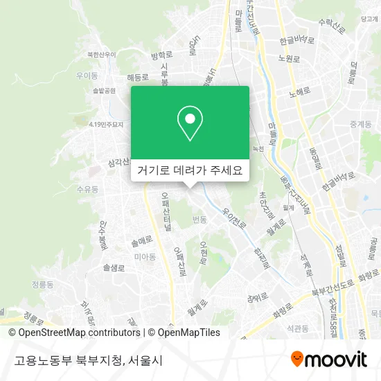고용노동부 북부지청 지도