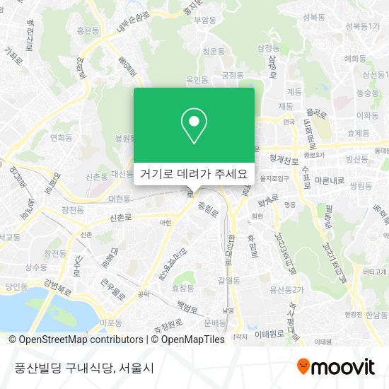 풍산빌딩 구내식당 지도