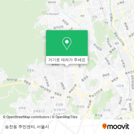 송천동 주민센터 지도