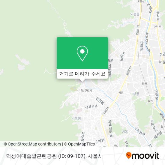 덕성여대솔밭근린공원 (ID: 09-107) 지도