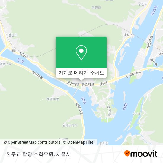 천주교 팔당 소화묘원 지도