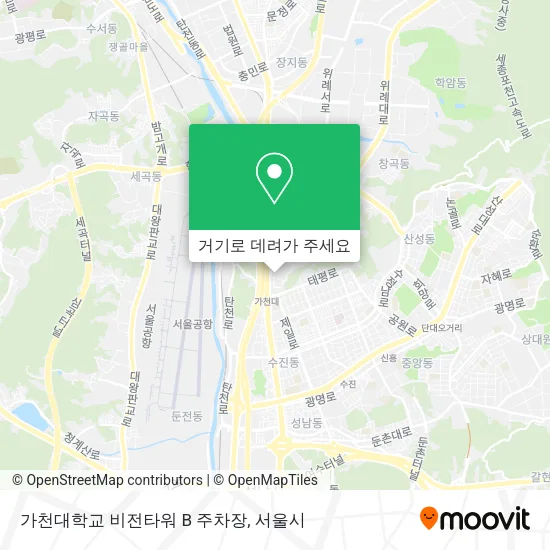가천대학교 비전타워 B 주차장 지도