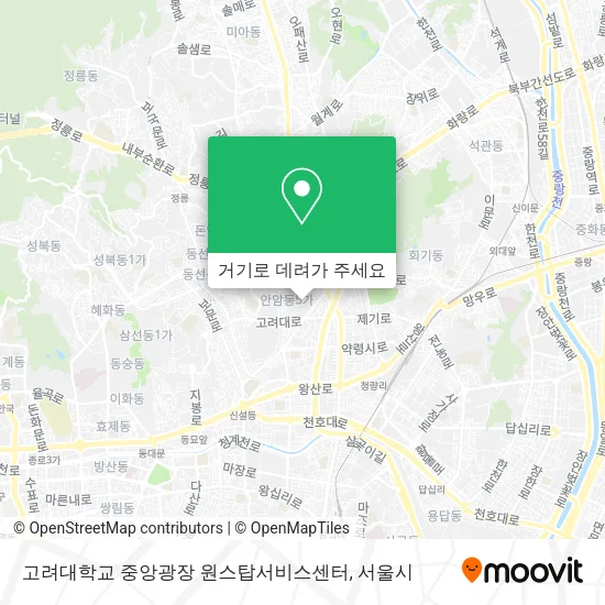 고려대학교 중앙광장 원스탑서비스센터 지도