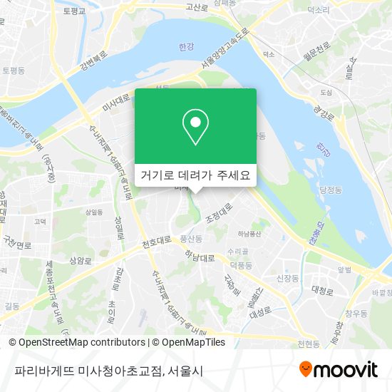 파리바게뜨 미사청아초교점 지도