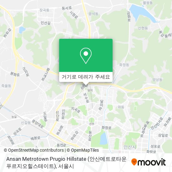 Ansan Metrotown Prugio Hillstate (안산메트로타운푸르지오힐스테이트) 지도