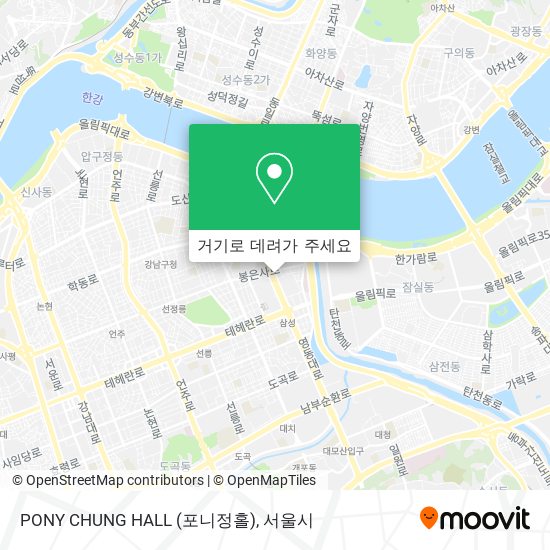 PONY CHUNG HALL (포니정홀) 지도