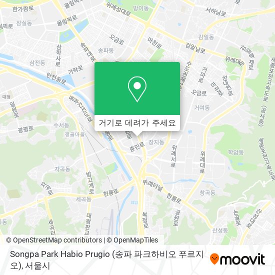 Songpa Park Habio Prugio (송파 파크하비오 푸르지오) 지도