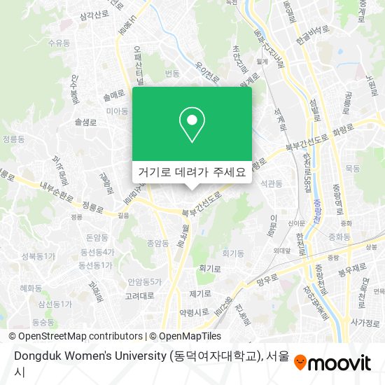 Dongduk Women's University (동덕여자대학교) 지도