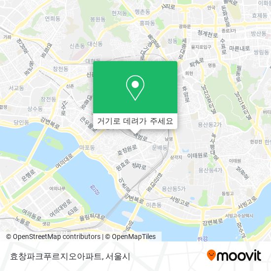 효창파크푸르지오아파트 지도