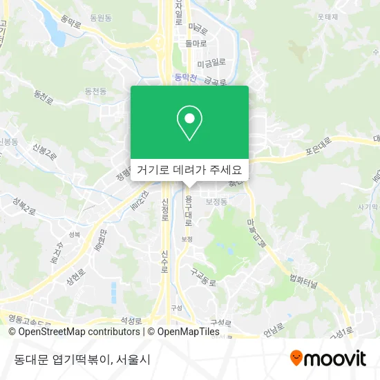 동대문 엽기떡볶이 지도