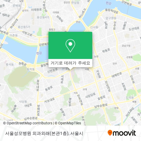 서울성모병원 외과외래(본관1층) 지도