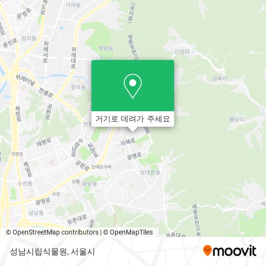 성남시립식물원 지도