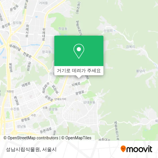 성남시립식물원 지도