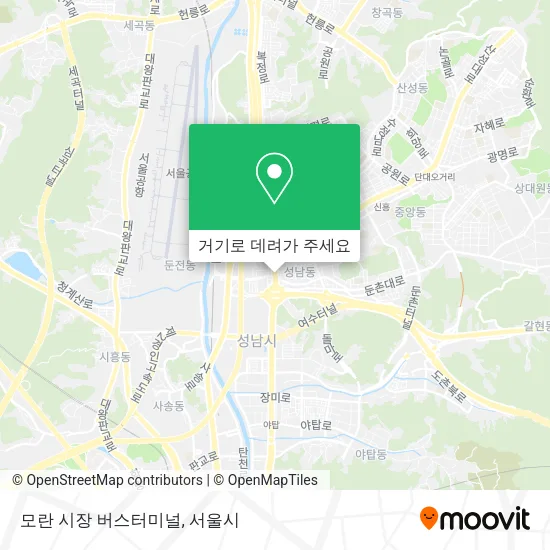 모란 시장 버스터미널 지도