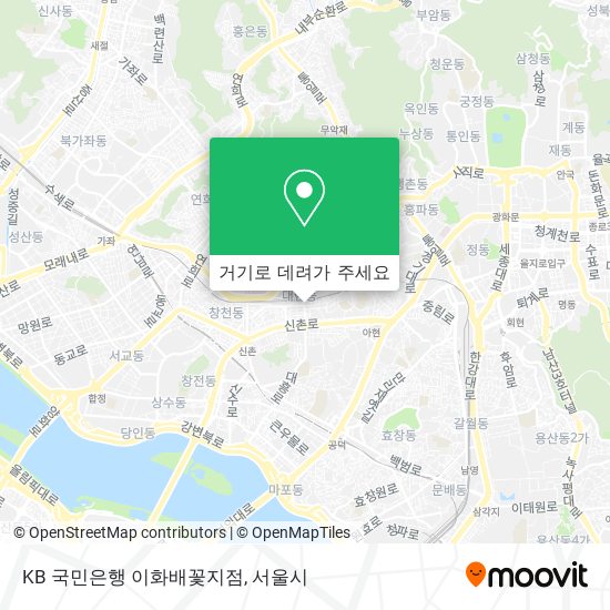 KB 국민은행 이화배꽃지점 지도