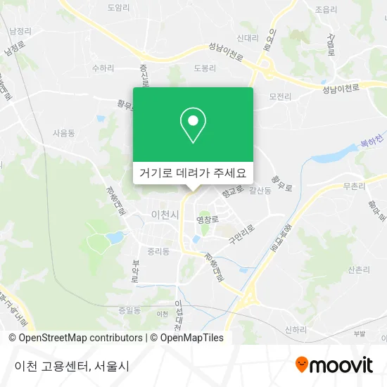 이천 고용센터 지도