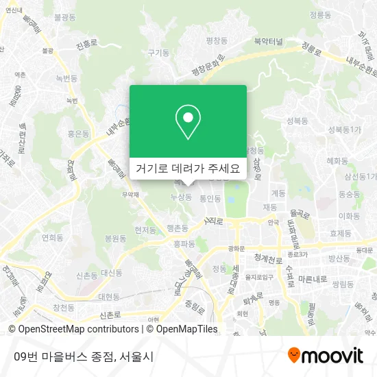 09번 마을버스 종점 지도