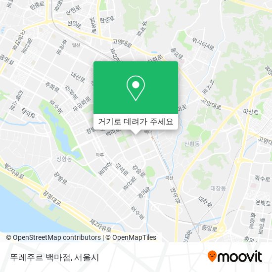뚜레주르 백마점 지도