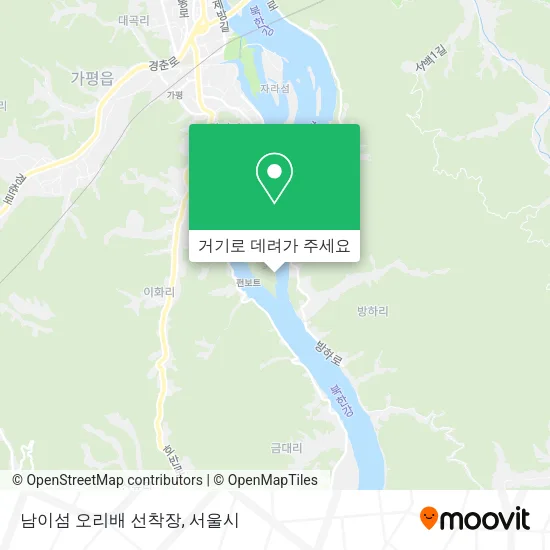 남이섬 오리배 선착장 지도