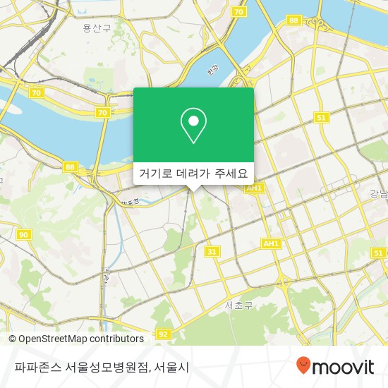 파파존스 서울성모병원점 지도