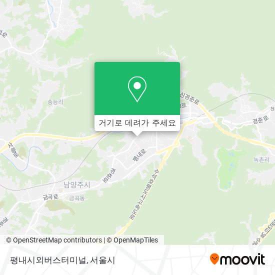 평내시외버스터미널 지도