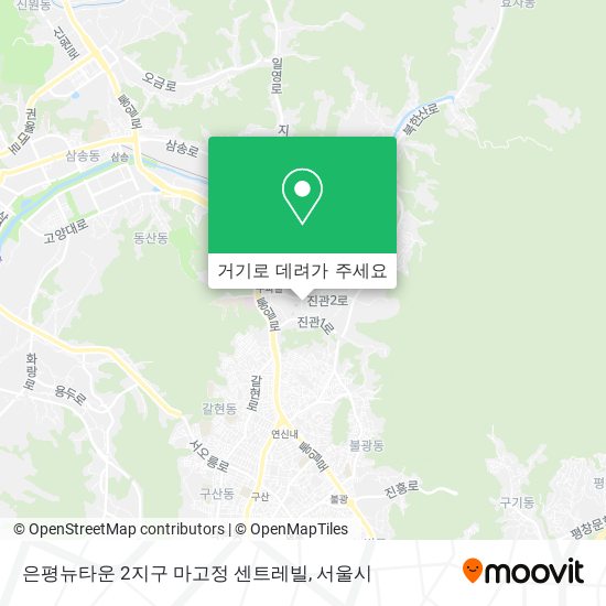 은평뉴타운 2지구 마고정 센트레빌 지도