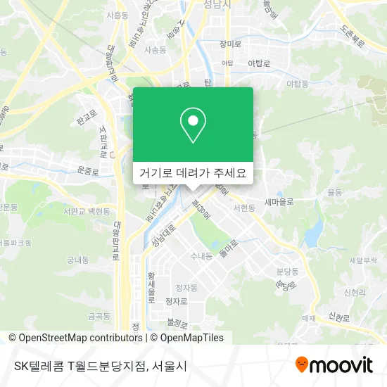 SK텔레콤 T월드분당지점 지도