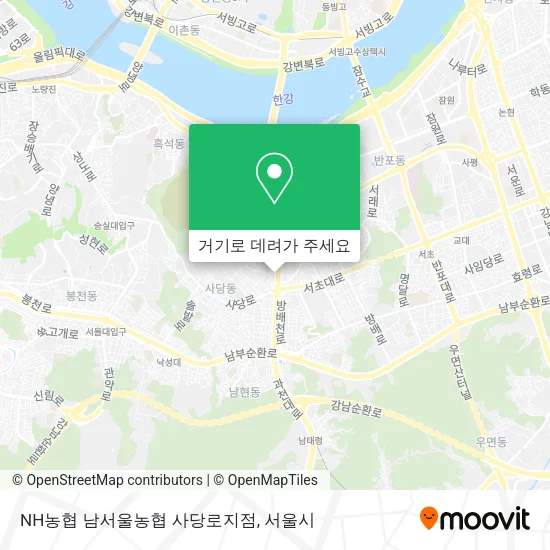 NH농협 남서울농협 사당로지점 지도