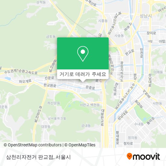 삼천리자전거 판교점 지도