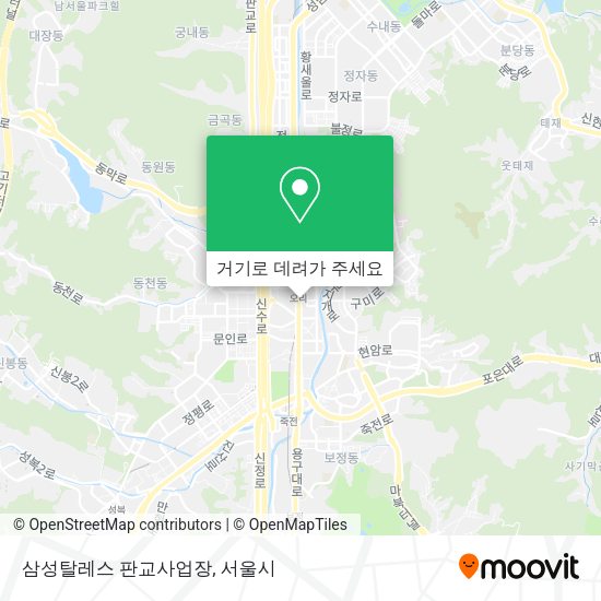 삼성탈레스 판교사업장 지도
