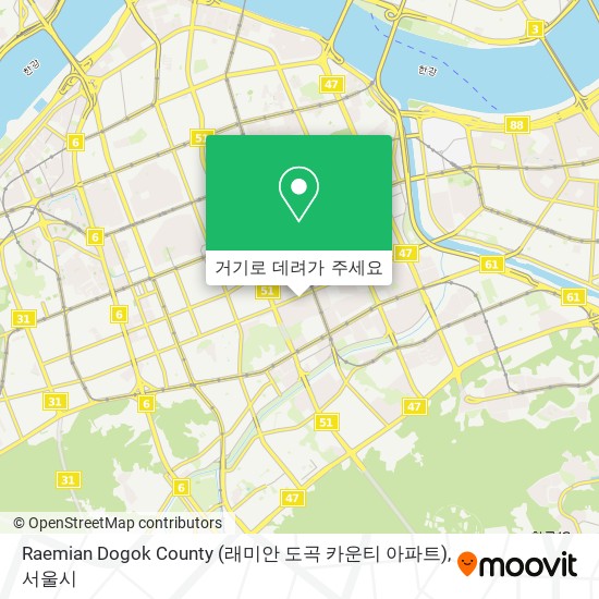 Raemian Dogok County (래미안 도곡 카운티 아파트) 지도