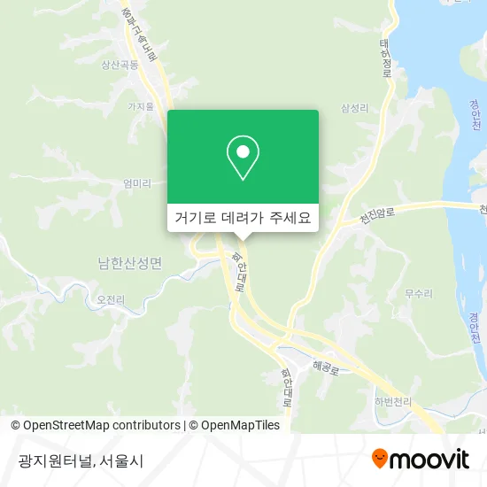 광지원터널 지도