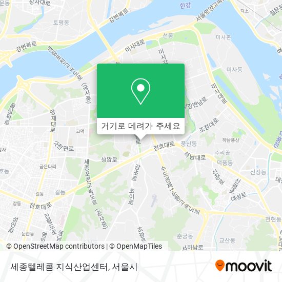 세종텔레콤 지식산업센터 지도