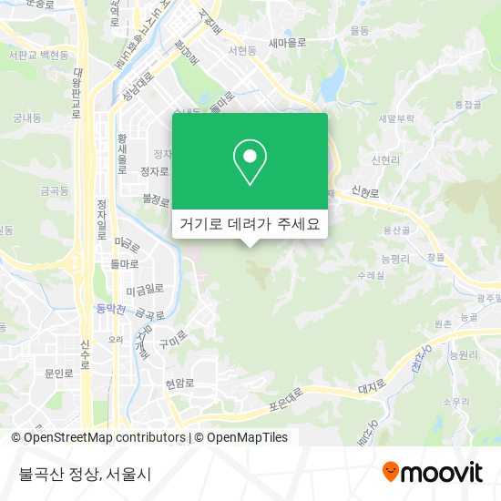 불곡산 정상 지도