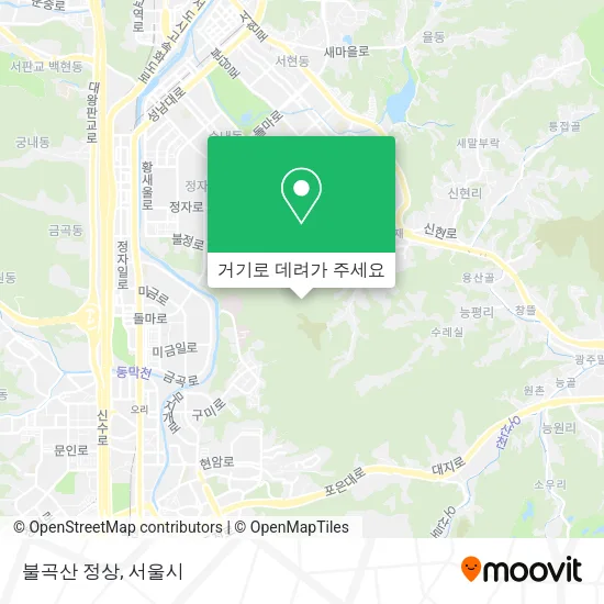 불곡산 정상 지도