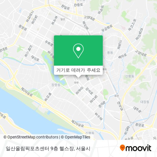 일산올림픽포츠센터 9층 헬스장 지도