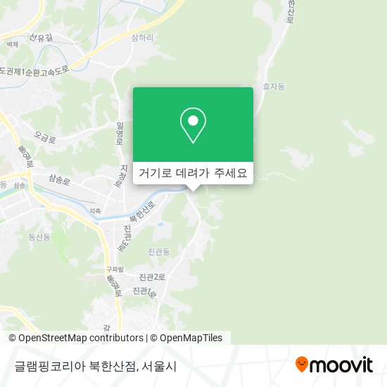 글램핑코리아 북한산점 지도