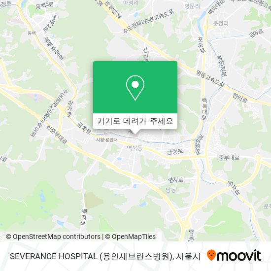 SEVERANCE HOSPITAL (용인세브란스병원) 지도