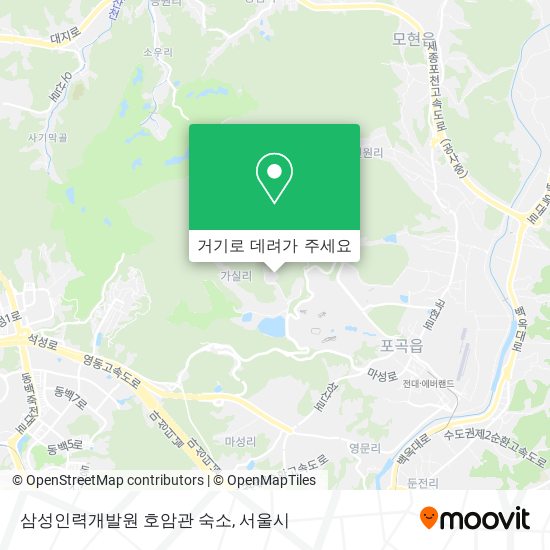 삼성인력개발원 호암관 숙소 지도
