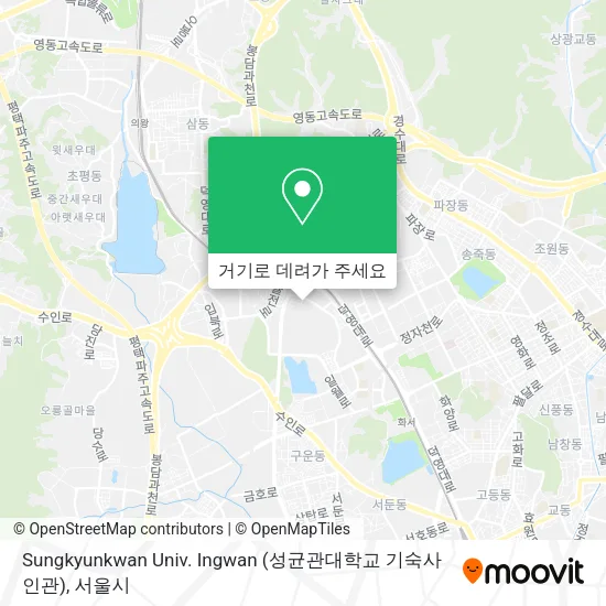 Sungkyunkwan Univ. Ingwan (성균관대학교 기숙사 인관) 지도