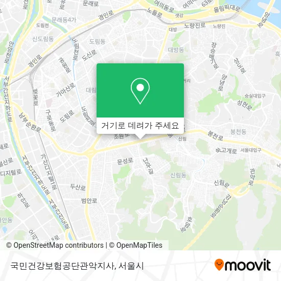 국민건강보험공단관악지사 지도